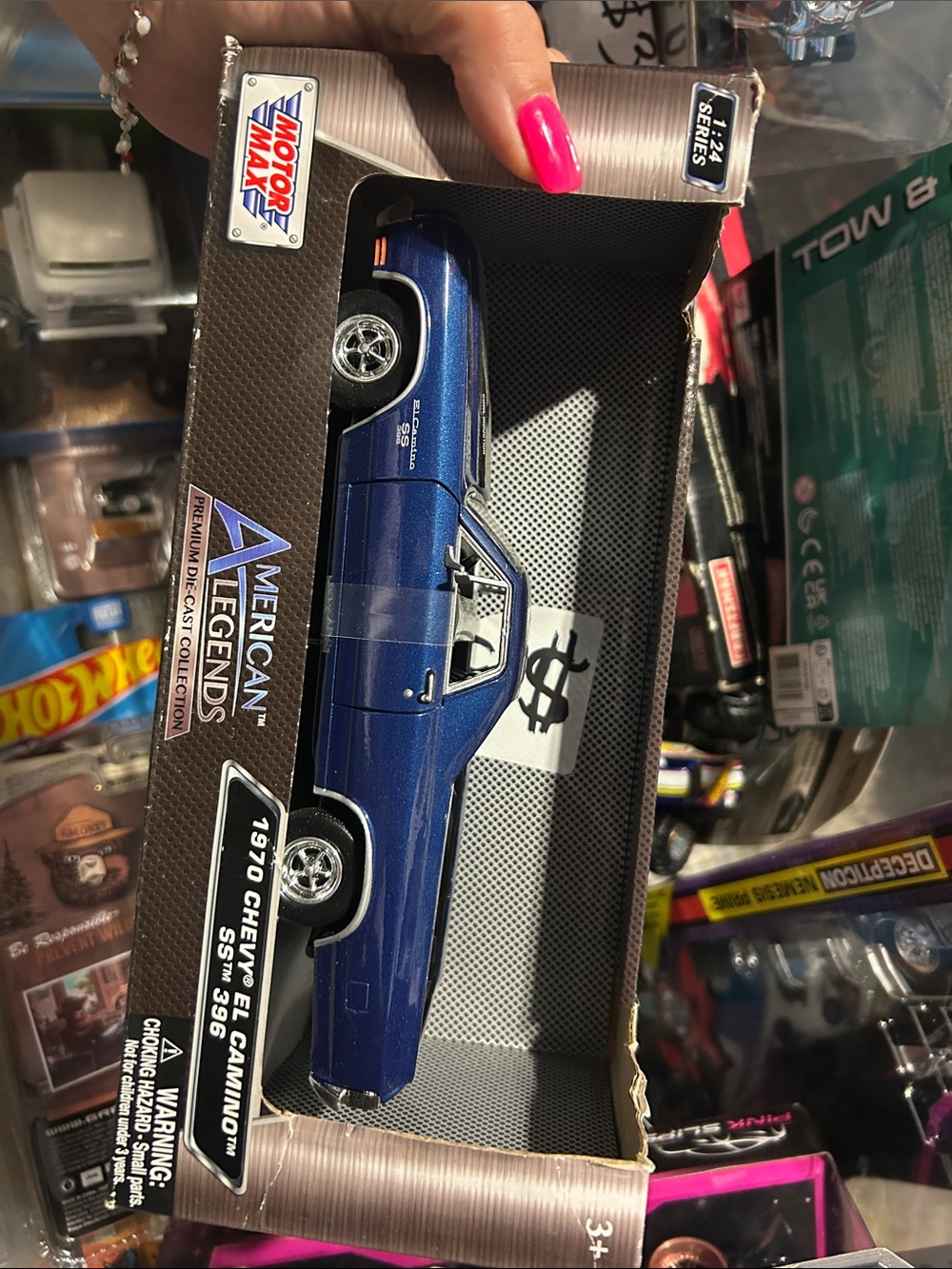 Jade Metallic Blue 1970 Chevy El Camino Toy Car